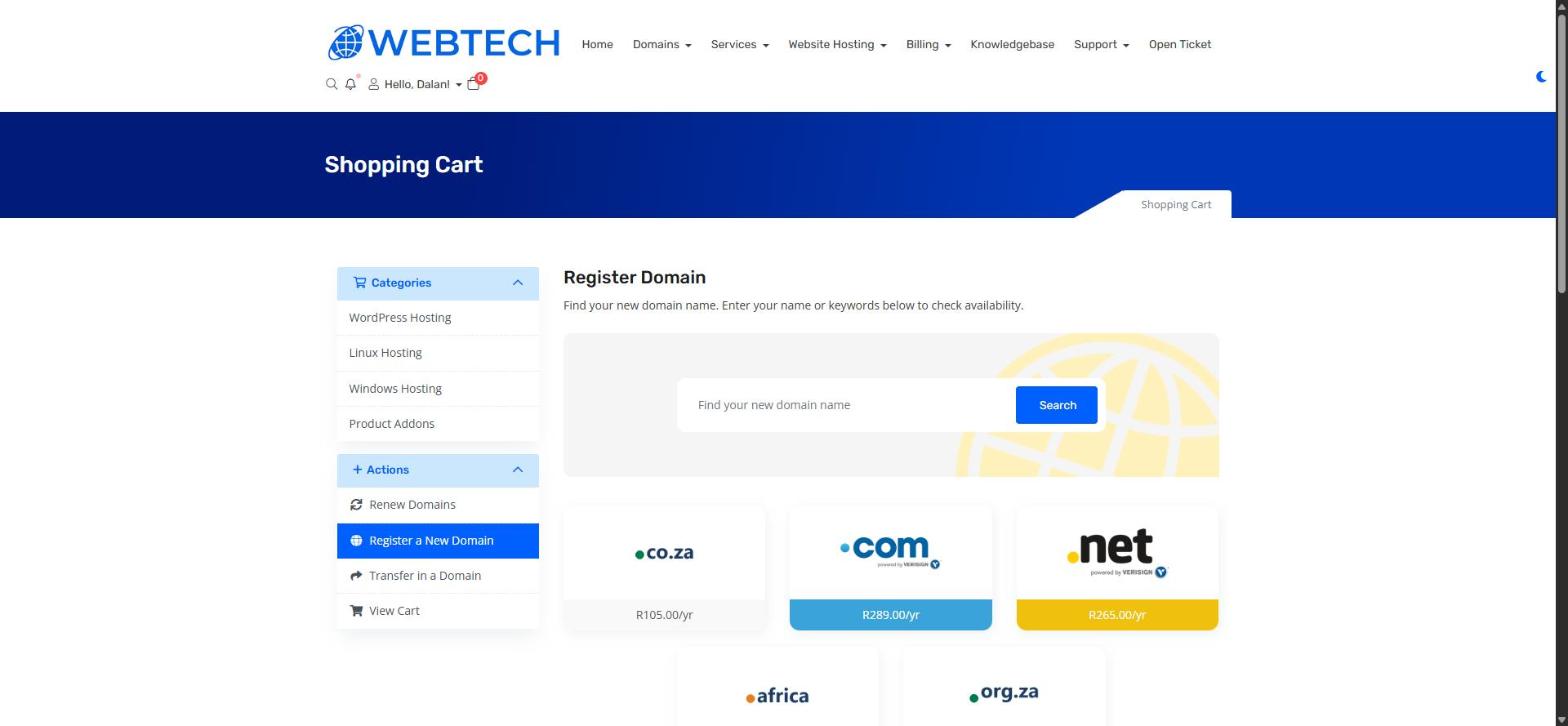 The domain availability search